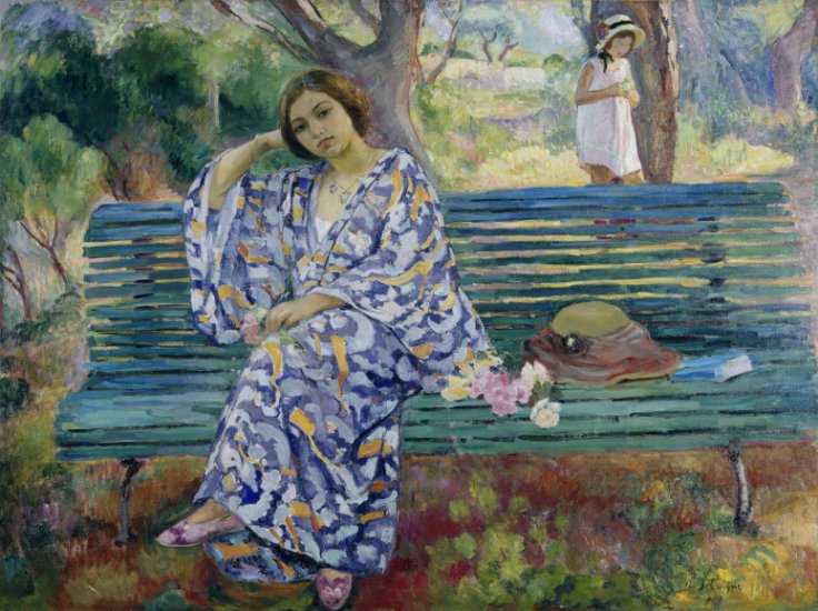 Henri Lebasque - Young Woman Seated on a Bench, 1911.jpg