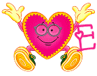 Serca różowo żółte deeppink gold - heart-e-letter.gif