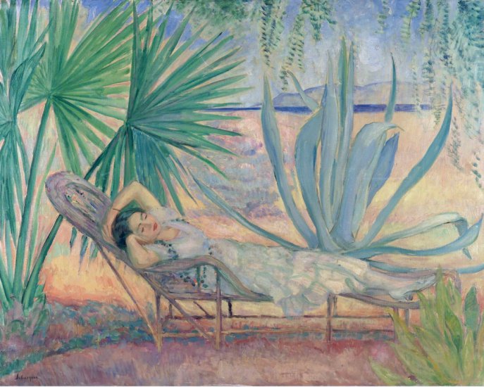 Henri Lebasque - Saint-Tropez, Maiden Resting in the Garden.jpeg