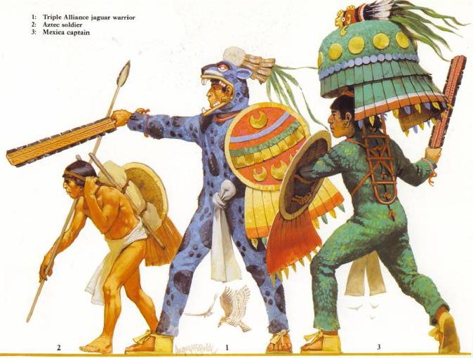 Ameryka Prekolumbijska Aztekowie, Inkowie, Majowie - aztecmixteczapotecarmies021ah.jpg