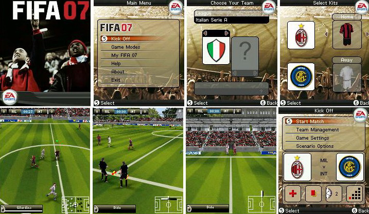 Gry UIQ3 z fotkami - Fifa 2007 screenshot.jpg