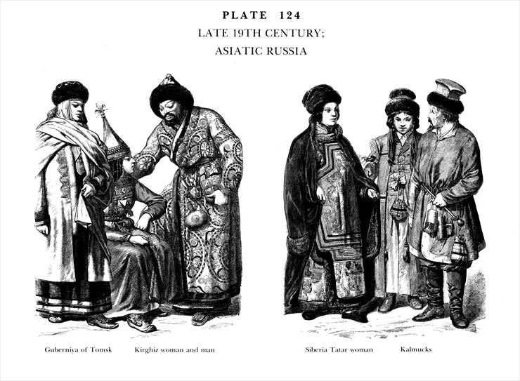 Moda z dawnych wieków - Planche 124a Fin du XIX Sicle, Russie Asiatique, Late 19Th Century, Asiatic Russia.jpg