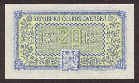 Czechoslovakia - CzechoslovakiaP61-20Korun-1945-donated_b.jpg