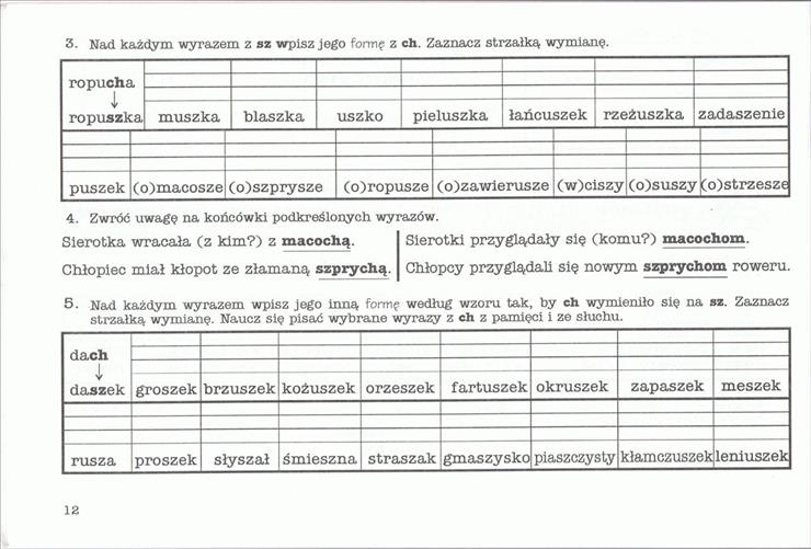 ortografia - ORTOGRAFIA KL1-4 -ZESZYT 4 CH-H 12.JPG