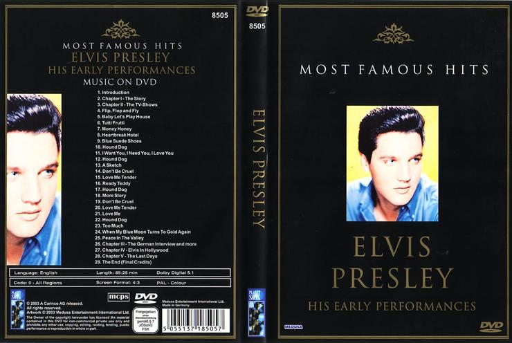 okładki DVD koncerty - Presley Elvis - His Early Performances.jpg