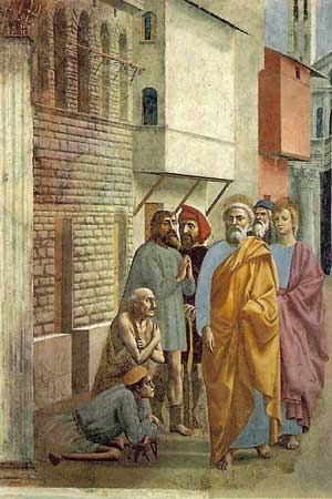 2006 - Masaccio - Święty Piotr uzdrawiający swym cieniem.jpg