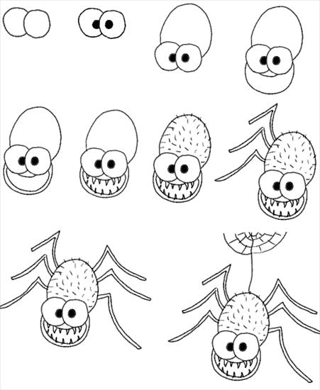 NAUKA RYSOWANIA - nauka rysowania pająk.gif