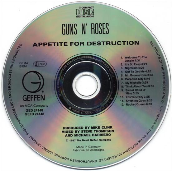 1987 Appetite For Destruction - Guns N Roses - Appetite For Destruction cd.jpg