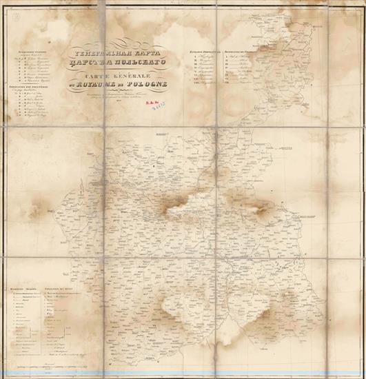Stare mapy - Old Maps - 1 - Generalnaja Karta Carstwa Polskawo - Carte Generale du Royaume de Pologne 1855.jpg