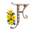 Alfabety z Bukietem kwiatów - 020 - F.gif