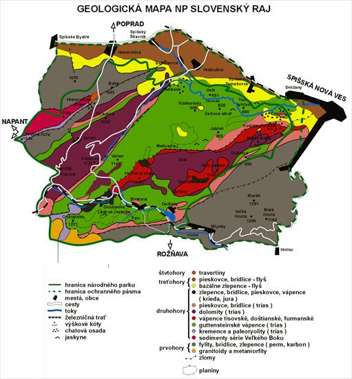 Słowacja - Słowacki Raj mapa geologiczna.bmp