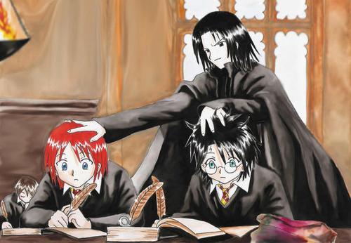 Harry Potter i przyjaciele - Harry Ron i Snape.jpg