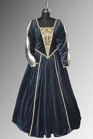suknie i kostiumy z różnych epok - Tudor_Gown_Navy.jpg