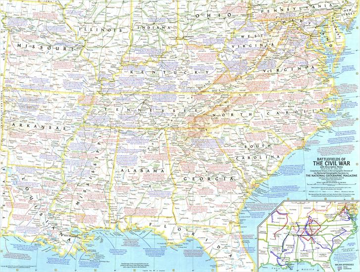 National Geografic - Mapy - USA - Battlefields of the Civil War 1 1961.jpg