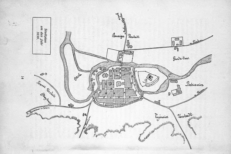 Mapy Bydgoszczy - Bydgoszcz w 1600 r..jpg