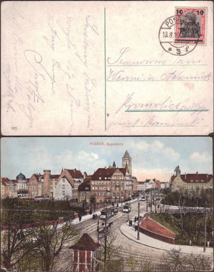 FDC - 1919 wydanie poznańskie, pojedyncza frankatura na kartce z Poznania 13.8.19 do Niemiec.jpg